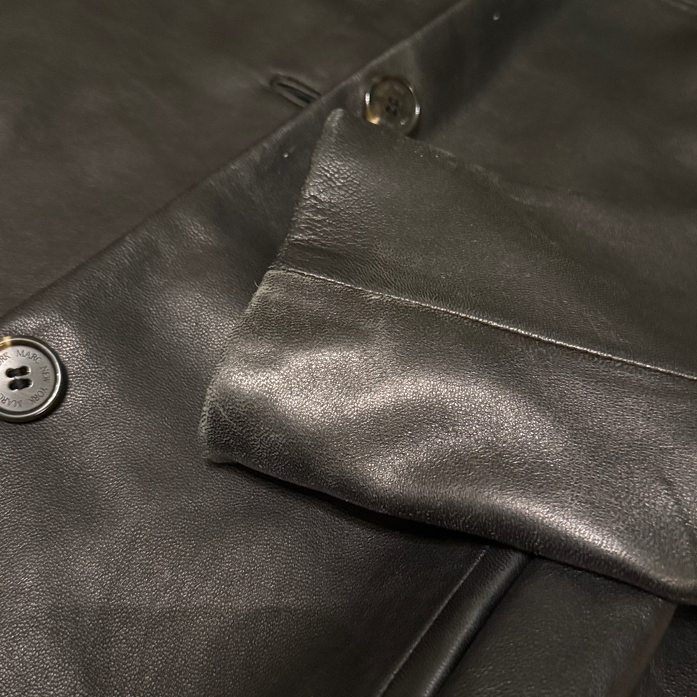 Andrew Marc 100% Black Leather Jacket - Picture 4 of 9